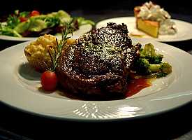 steak fine dining at quail hunting plantation