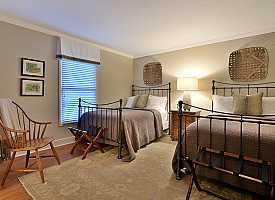 bedroom in quail hunting lodge